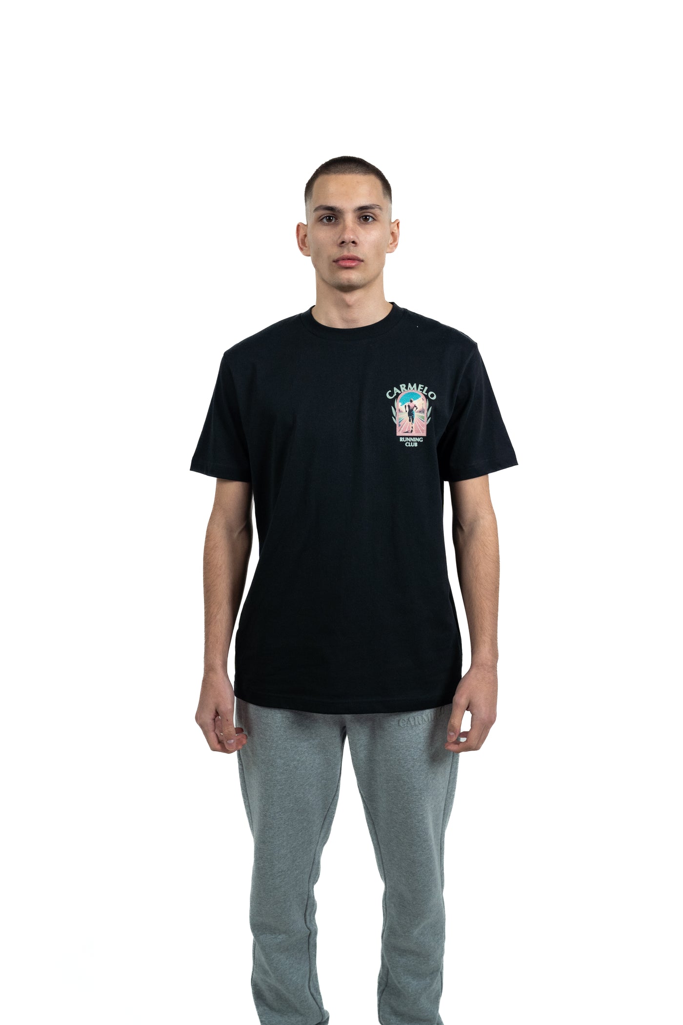 RUNNING CLUB TRACK T SHIRT BLACK