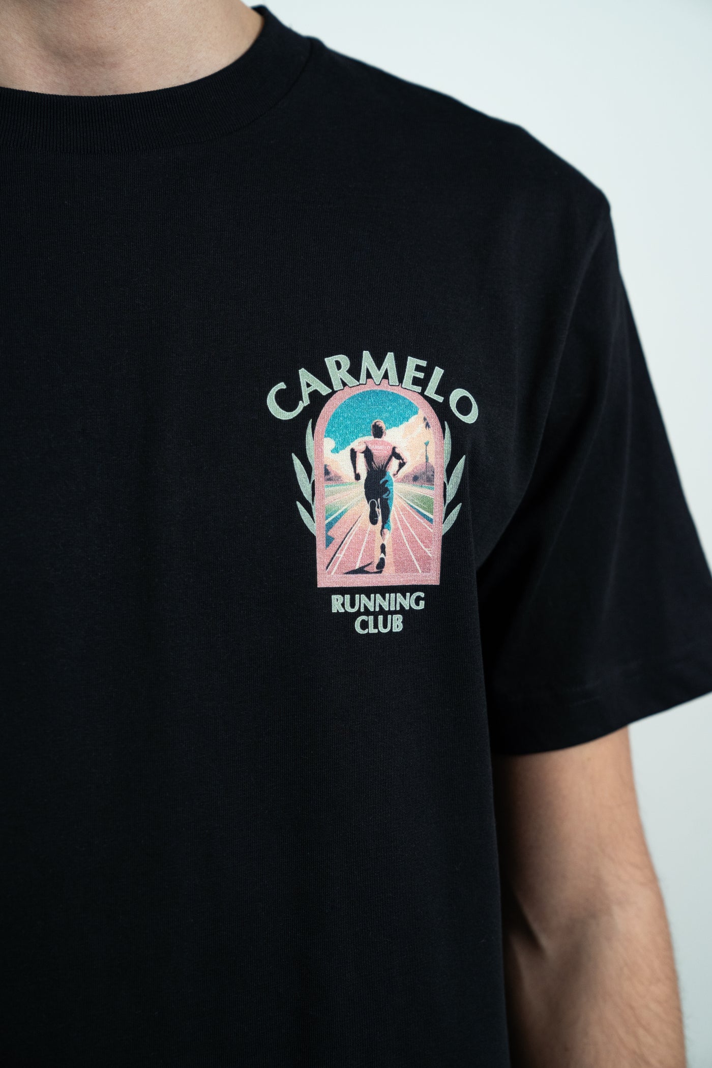 RUNNING CLUB TRACK T SHIRT BLACK